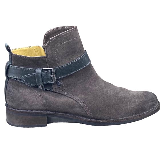 Bussola X Anthropologie Women's Sevilla Coal Suede Ankle Boot Size 38 US 7.5 - Picture 1 of 12
